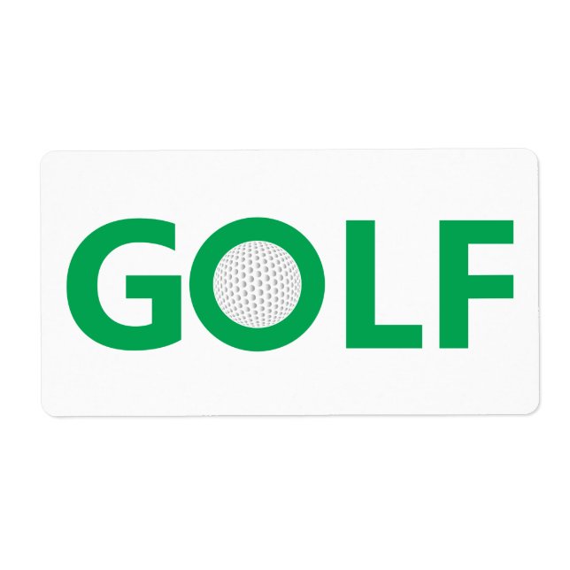 Étiquette Panneau de golf (Devant)