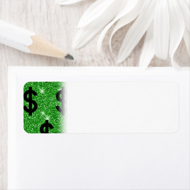 Étiquette Panneau Dollar Noir Argent Entrepreneur Wall Stree (En situation)