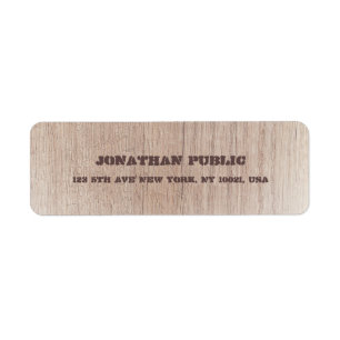 Étiquette Panneau en bois tendance look Distressed Text Retu