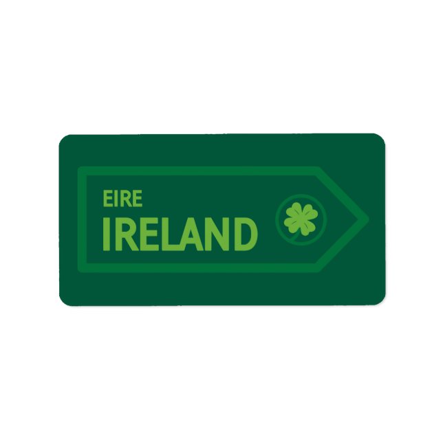 Étiquette Panneau routier d'Irlande (Devant)