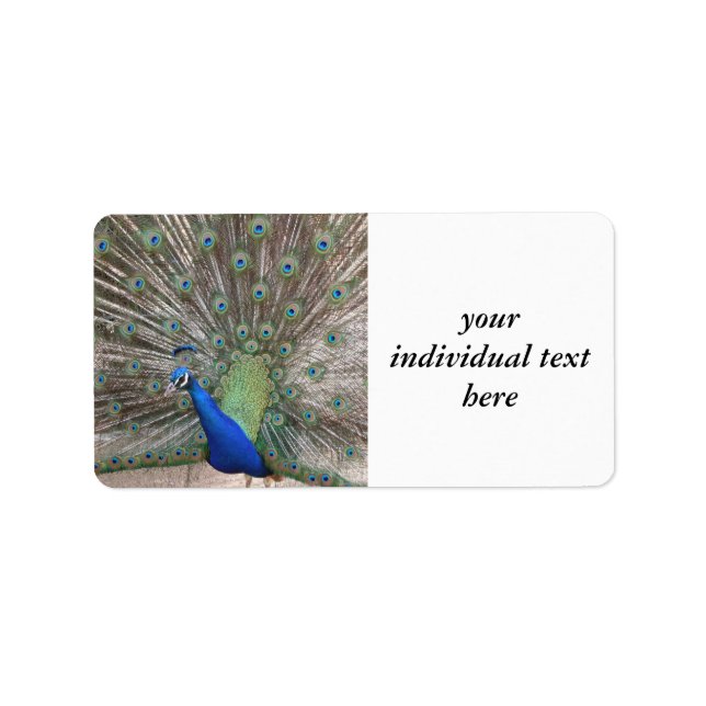 Étiquette paon (Devant)