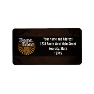 Étiquette Papa Bear, Fête des pères Cool Vintage Look