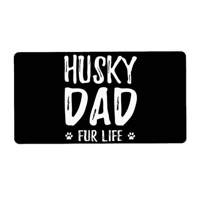 Étiquette Papa chien Husky à vie |idée cadeau de propriétair (Devant)