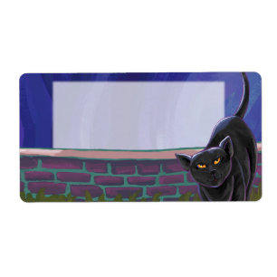 Étiquette Papeterie pour chat noir
