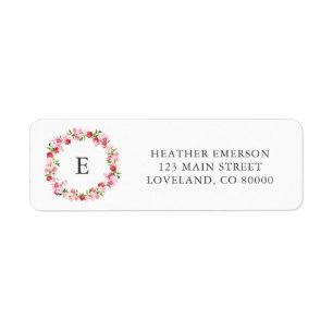 Étiquette Papier à lettre de retour de mariage à monogramme