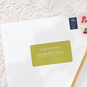 Étiquette Papier à lettre Monogramme Citron Vert Moderne pou