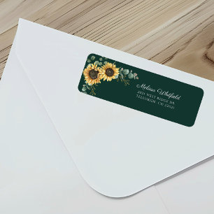 Étiquette Papier à lettre Sunflower Eucalyptus Script