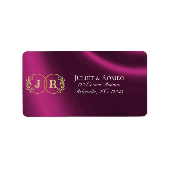 Étiquette Papier à lettres avec adresse de retour monogrammé (Devant)
