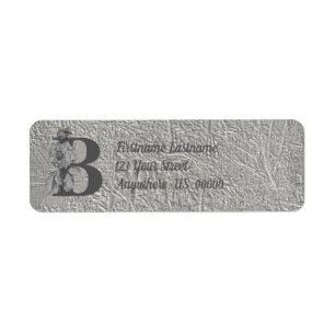 Étiquette Papier à lettres élégant avec monogramme initial B