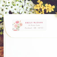 Papier à lettres floral aquarelle rose vintage