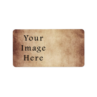Étiquette Papier de parchemin Brown foncé vintage âge