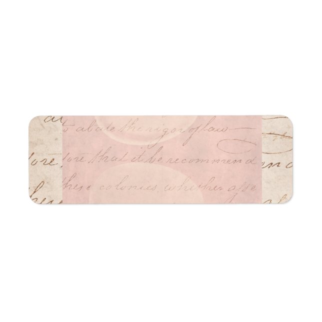 Étiquette Papier de parchemin de script colonial vintage (Devant)