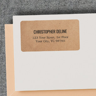 Étiquette Papier Kraft Élégant Minimaliste