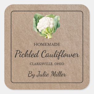Étiquette papier Kraft Pickfleur fait maison