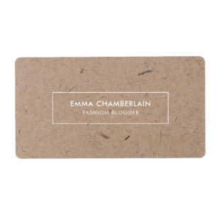 Étiquette Papier Kraft Rustique Moderne Minimaliste 