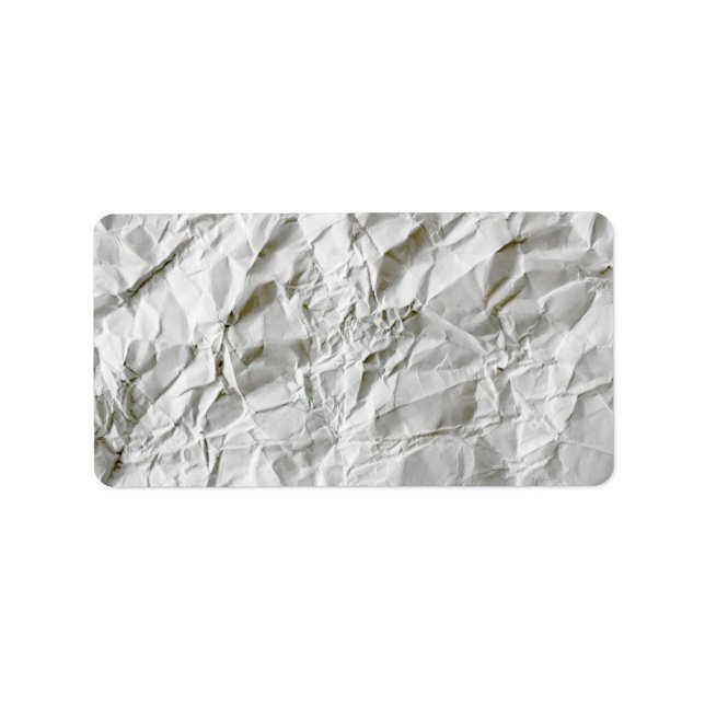 Étiquette Papier ridé drôle (Devant)