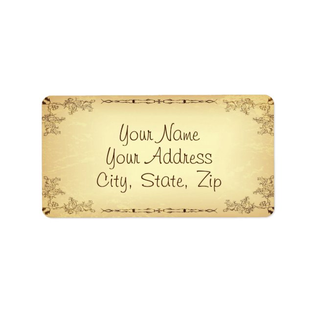 Étiquette Papier vieilli Vintage rétro (Devant)