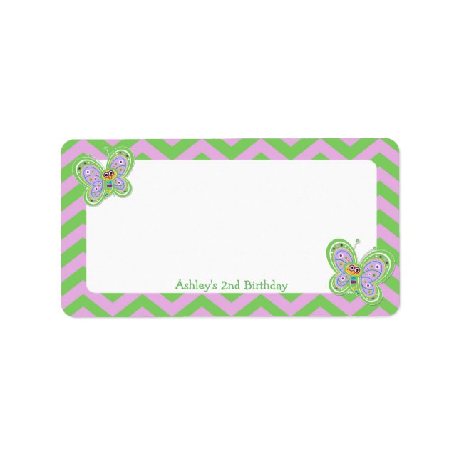 Étiquette Papillon 2e anniversaire Embellisment de album 2 (Devant)