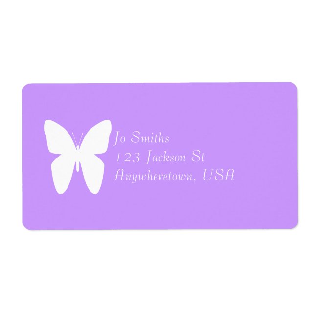 Étiquette Papillon blanc (Devant)