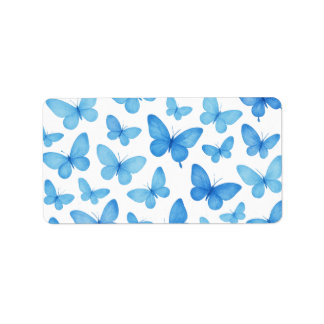 Étiquette Papillon bleu