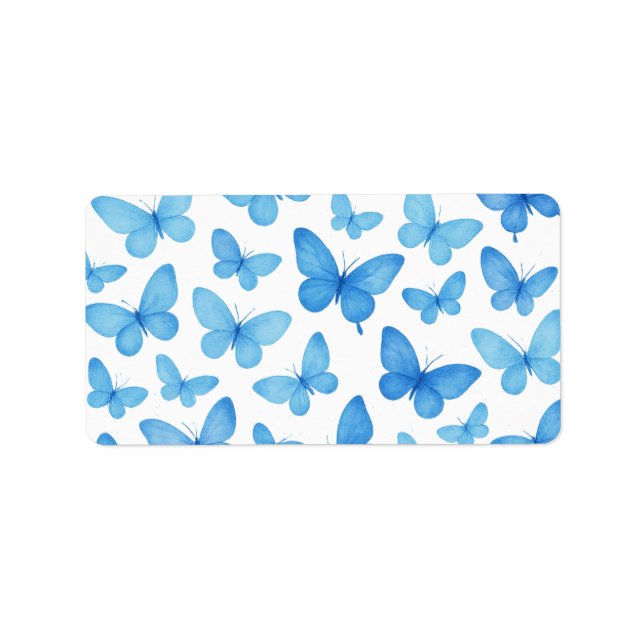 Étiquette Papillon bleu (Devant)