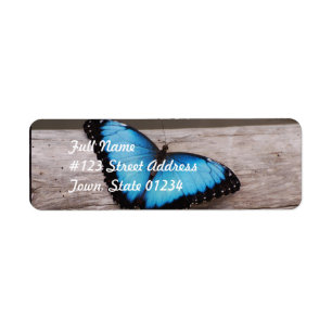 Étiquette Papillon bleu de Morpho