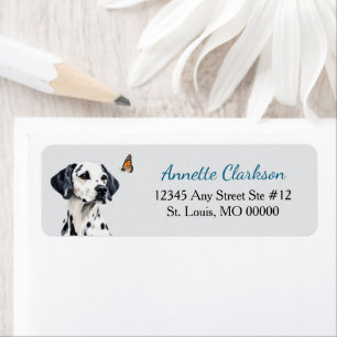 Étiquette Papillon Chien Dalmatien Merveille