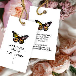 Étiquette papillon élégant monarque PRIX PERSONNAL