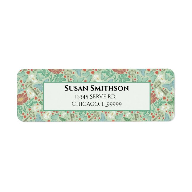 Étiquette Papillon Marguerite de la Vieille Clé Steampunk Ad (Devant)