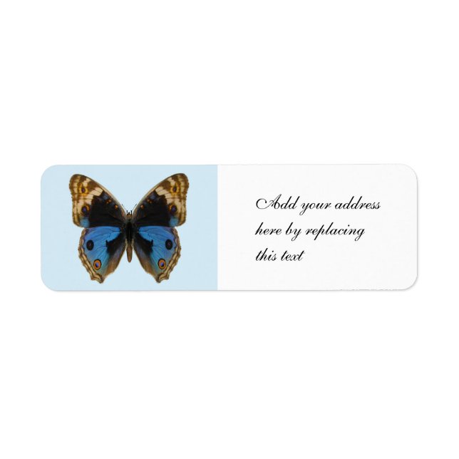 Étiquette Papillon Pansy Bleu (Devant)