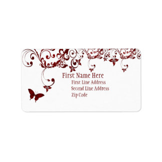 Étiquette Papillon rouge