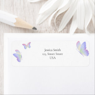 Étiquette Papillons d'aquarelle
