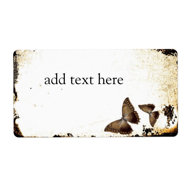 Étiquette Papillons vintages (Devant)