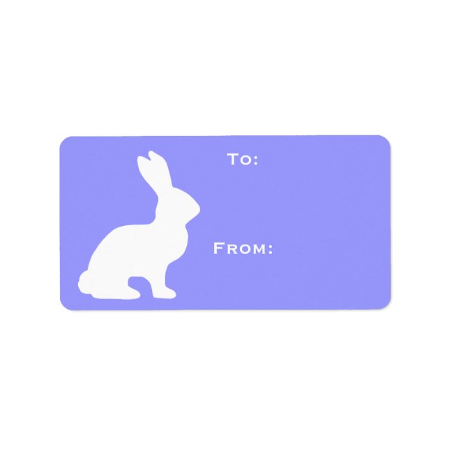 Étiquette Pâques Animaux Mignons Vintage | Lapin (Devant)