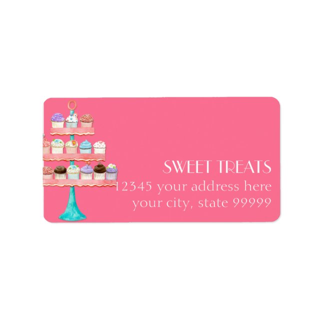 Étiquette Paquet d'affaires Cupcake Dessert Baking Bakery (Devant)