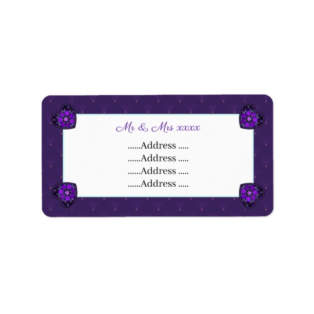 Étiquette Parapluie violet & coeurs.7 (Devant)