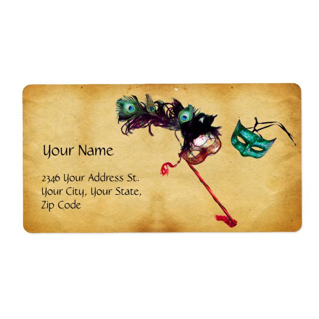 ÉTIQUETTE PARC MARDI GRAS MASQUERADE (Devant)