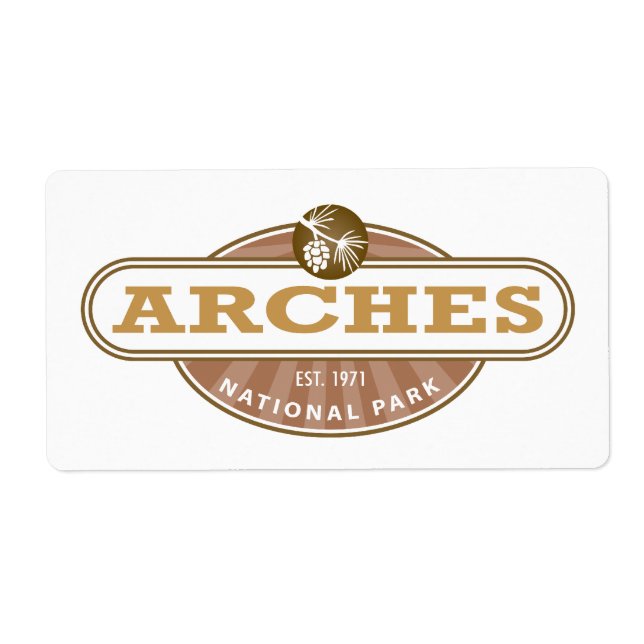 Étiquette Parc national des Arches (Devant)