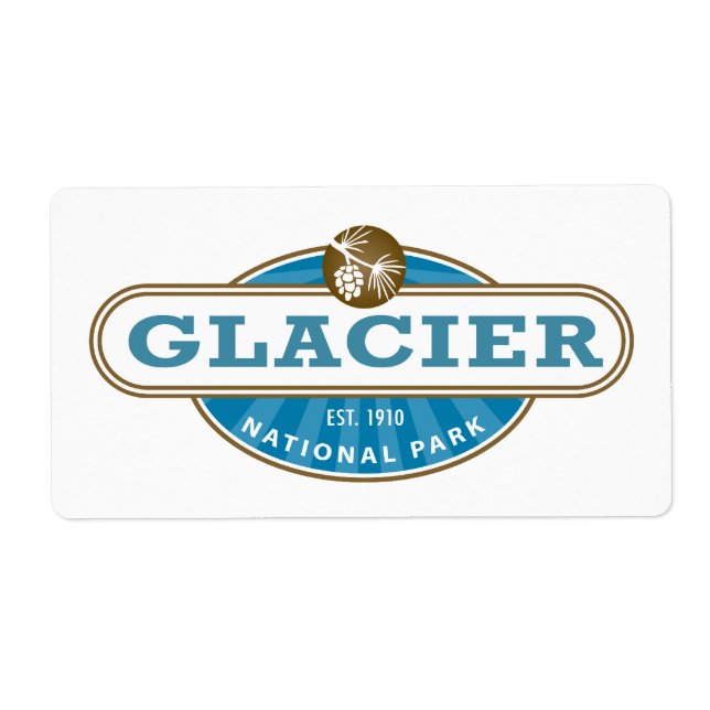 Étiquette Parc national du Glacier (Devant)