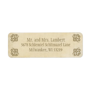 Étiquette Parchemin ornemental personnalisable