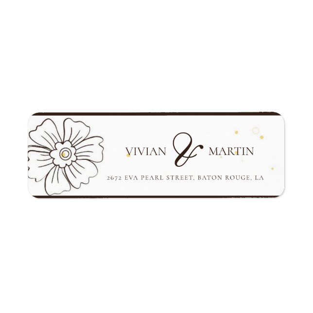 Étiquette Parcourir l'adresse du Mariage d'amour (Devant)