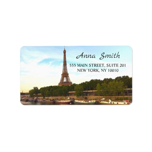 Étiquette Paris. France. Tour Eiffel (Devant)