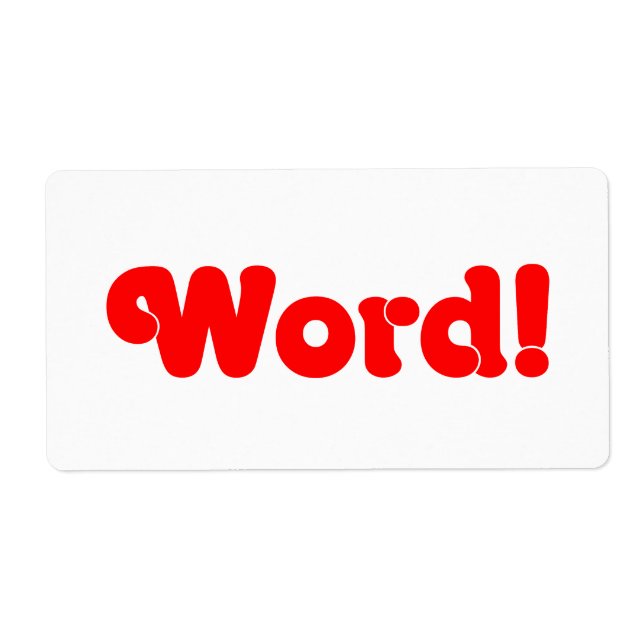 Étiquette Parole ! (Devant)