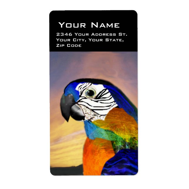 ÉTIQUETTE PARROS / ARBRE BLEUE (Devant)