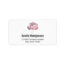 Parties scintillant Ballons rose et argent Adresse