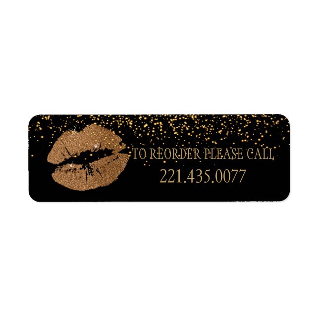 Étiquette Parties scintillant en cuivre - Réorganiser (Devant)