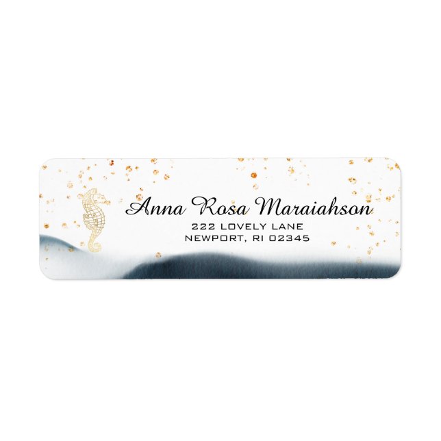 Étiquette *~*Parties scintillant Océan Plage Nautique MER HO (Devant)