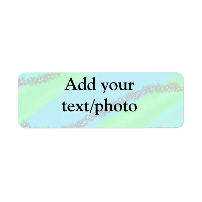 Étiquette Parties scintillant rose bleu vert étincelant past (Devant)