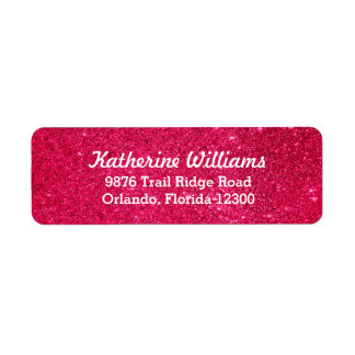 Étiquette Parties scintillant rose Glam Faux