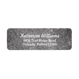 Étiquette Parties scintillant Silver Glam Faux